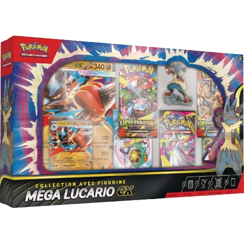 Coffret Pokémon - Collection avec figurine - Mega Lucario ex - FR - SAKURO