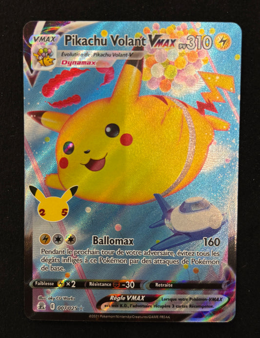 Carte Pokémon - Pikachu Volant VMax 007/025 - FR