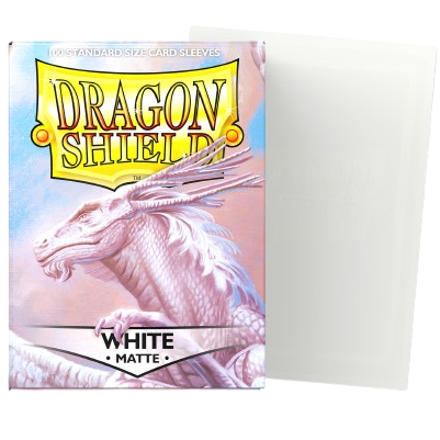 Sleeves Dragon Shield - White Matte x100 Standard Size