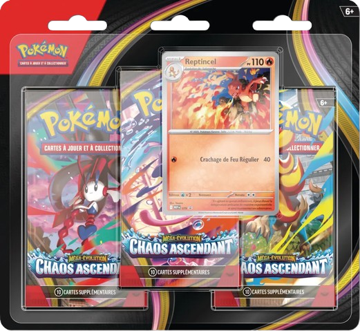 Tripack Pokemon - Chaos Ascendant - FR