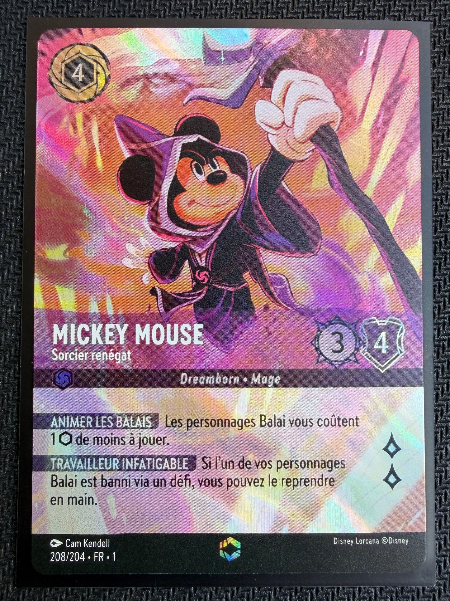 Carte Lorcana Mickey Mouse 208/204 Chapitre 1 FR
