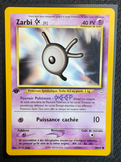 Carte Pokémon - Zarbi K 58/64 - FR - SAKURO