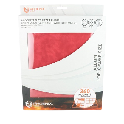Classeur Toploaders - 3x3 - 360 emplacements - Rouge -  Phoenix Shield