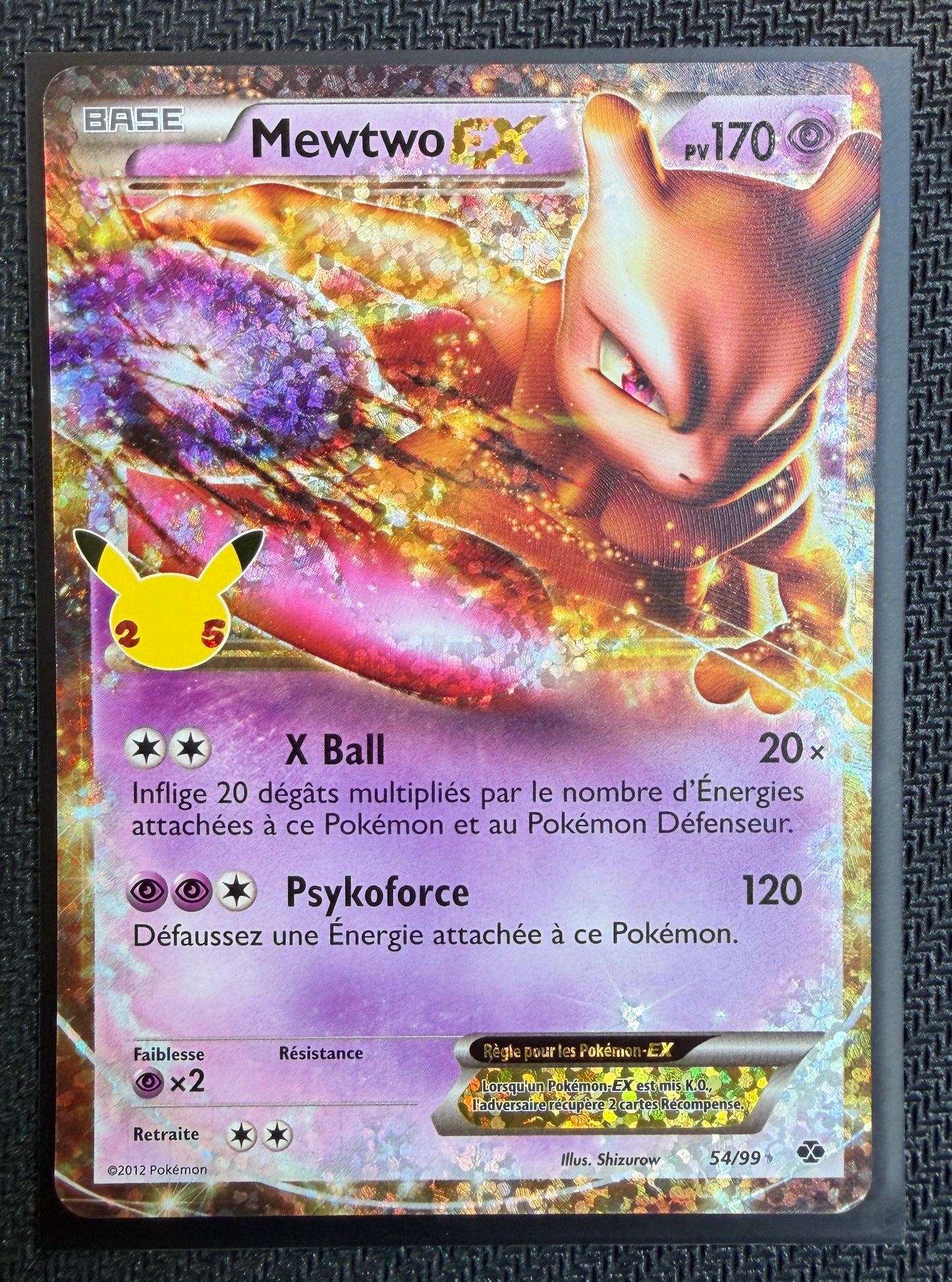 Carte Pokémon FR Mewtwo EX 54/99 Célébrations