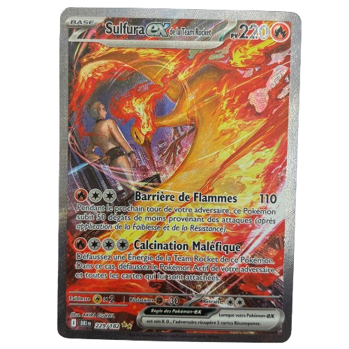 Carte Pokémon - Sulfura ex de la Team Rocket 229/182 - FR