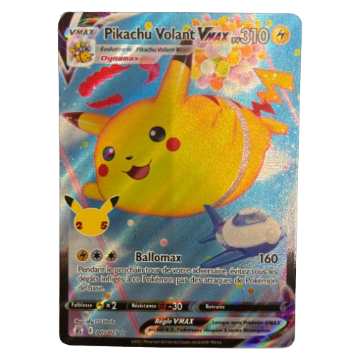 Carte Pokémon - Pikachu Volant VMax 007/025 - FR