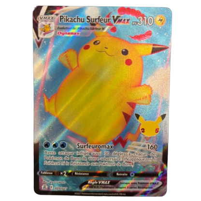 Carte Pokémon - Pikachu Surfeur VMax 009/025 - FR