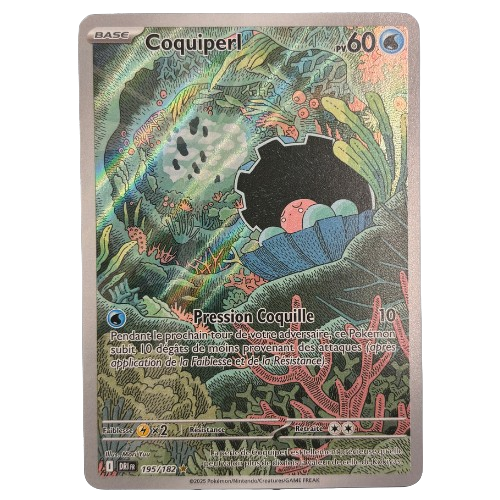 Carte Pokémon - Coquiperl 195/182 - FR