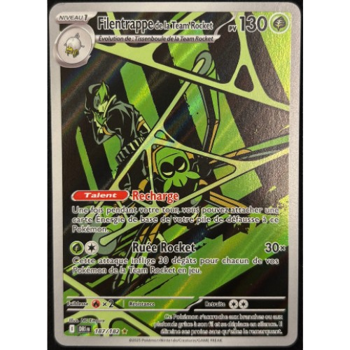 Carte Pokémon - Filentrappe de la Team Rocket 187/182 - FR