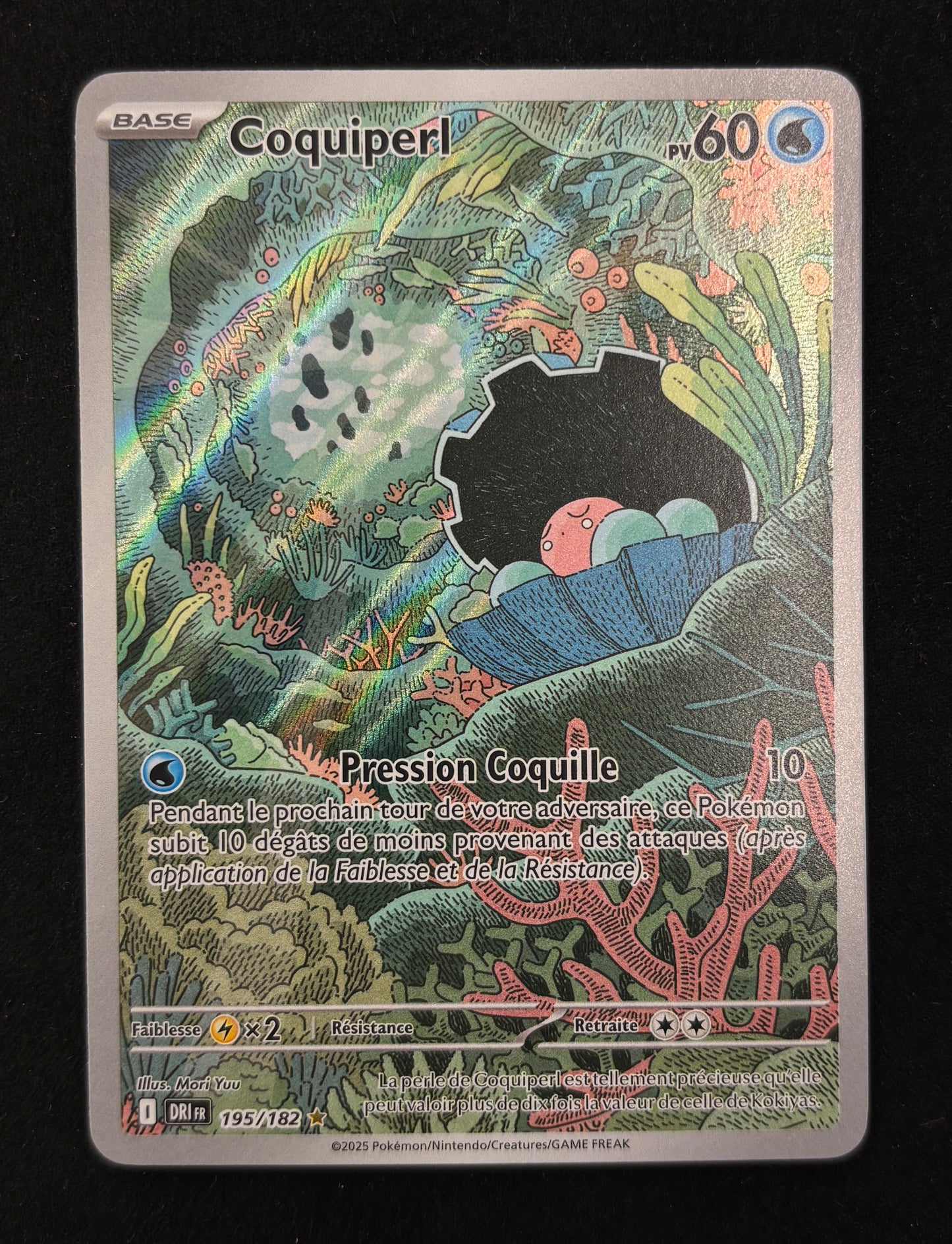 Carte Pokémon - Coquiperl 195/182 - FR