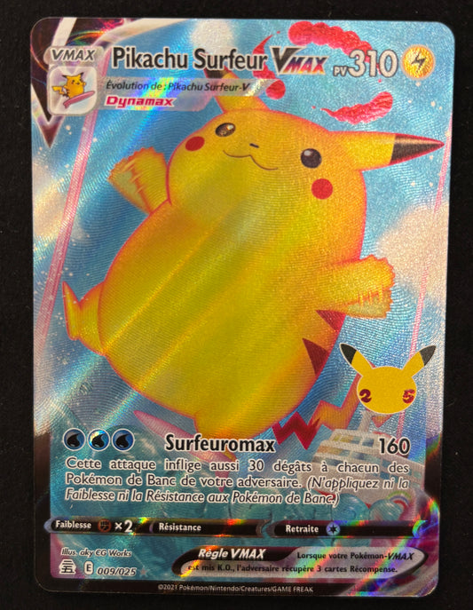 Carte Pokémon - Pikachu Surfeur VMax 009/025 - FR