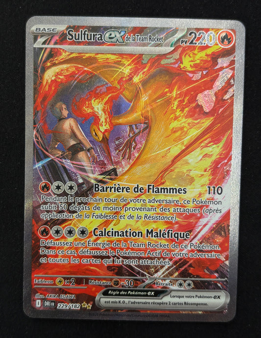 Carte Pokémon - Sulfura ex de la Team Rocket 229/182 - FR