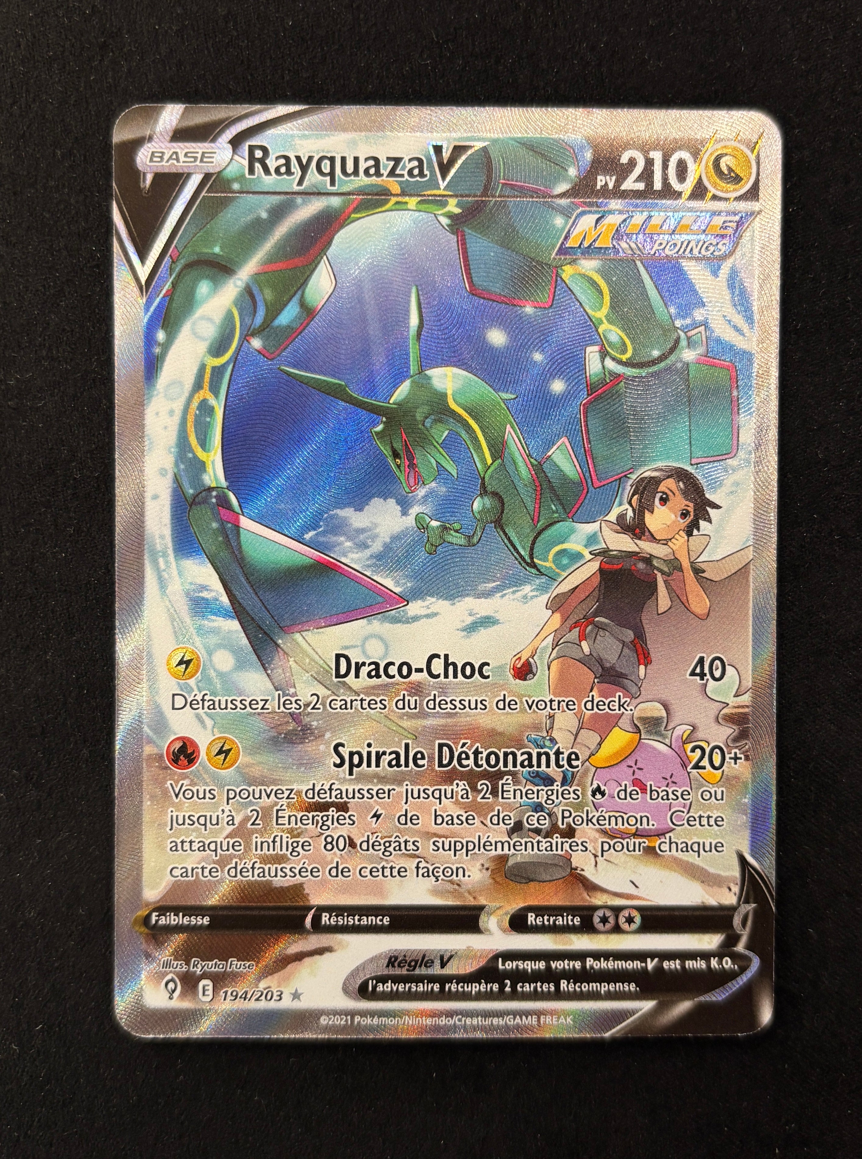 Carte Pokémon - Rayquaza V 194/203 - FR - SAKURO
